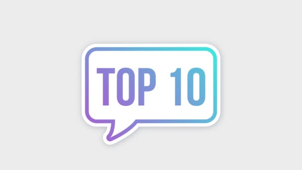 Top 10 - En renkli üç konuşma balonu. Hareket grafikleri. — Stok video