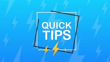 Hızlı ipuçları, ipucu, yararlı numaralar, web sitesi için ipucu. Yaratıcı afiş ve yararlı bilgiler. Hareket grafikleri.