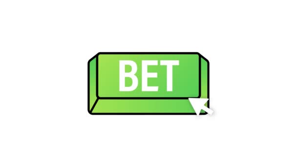 Apply now. Arrow, cursor icon. Hand click. Online betting. Motion graphics. — Stock Video