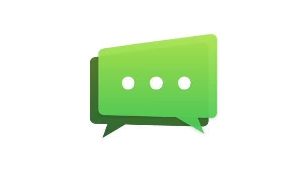 Chat en direct bulles de parole concept. Graphiques de mouvement. — Video