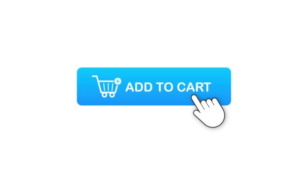 Add to cart icon. Shopping Cart icon. Motion graphics. — Stock Video