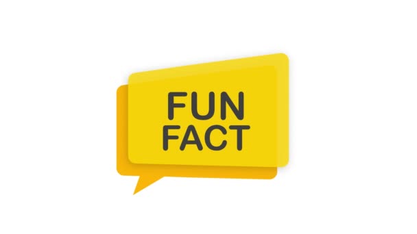 Fun fact. Speech bubbles. Web banner. Motion graphics. — Stock Video