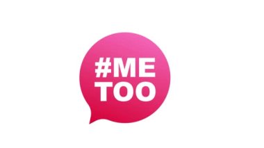 Metoo hashtag 'i Perşembe günü geri dönüş sembolü. Hareket grafikleri.