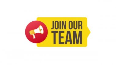 Megafon El, mesaj ile iş kavramı takımımıza katıl. Hareket grafikleri.