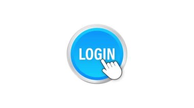 Giriş. Web afişi. Ok, imleç simgesi. Ok simgesi El Tıklama Hareketi grafikleri.