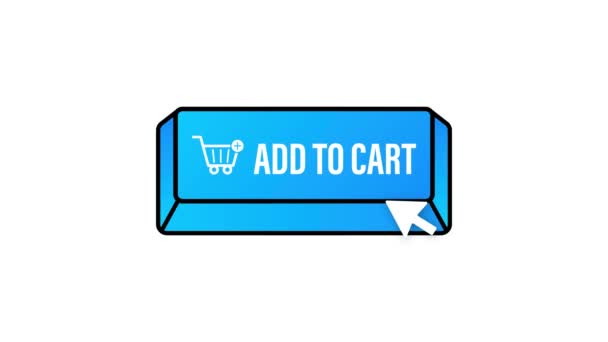 Add to cart icon. Shopping Cart icon. Motion graphics. — Stock Video