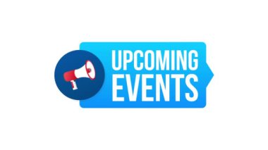 Megafon El, yaklaşan mesajlarla birlikte iş konsepti. Hareket grafikleri.