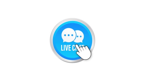 Live chat speech bubbles concept. Motion graphics. — Stock Video