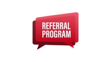 Kırmızı etikete yazılmış referans programı. Reklam tabelası. Hareket grafikleri.