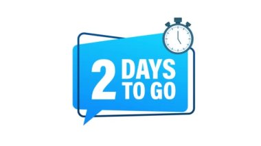 2 gün kaldı. Geri sayım zamanlayıcısı. Saat simgesi. Zaman simgesi. Sayım zamanı indirimi. Hareket grafikleri.