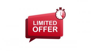 Sınırlı Teklif Etiketleri. Alarm saati geri sayım logosu. Sınırlı süre teklif rozeti. Hareket grafikleri.