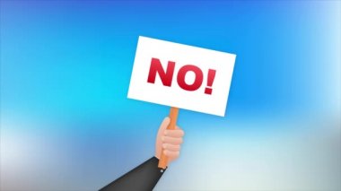 Hiç iz yok. Pankart tasarımı için el ele tutuşma pankartı olan bir çizgi film posteri. Banner, Billboard tasarımı. Hareket grafikleri.