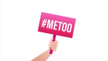 Metoo hashtag 'i Perşembe günü geri dönüş sembolü. Hareket grafikleri.