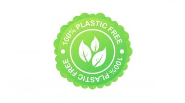 Plastiksiz yeşil simge rozeti. Bpa plastiksiz kimyasal iz. Hareket grafikleri.
