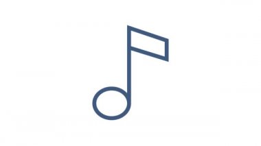 Düz stil müzik ikonu. Müzik, ses, plak ikonu. Hareket grafikleri.