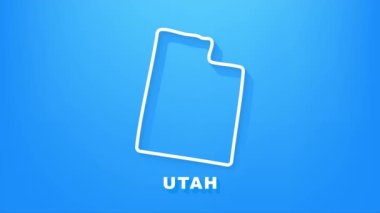 Utah eyalet haritası animasyonu. Hareket grafikleri.