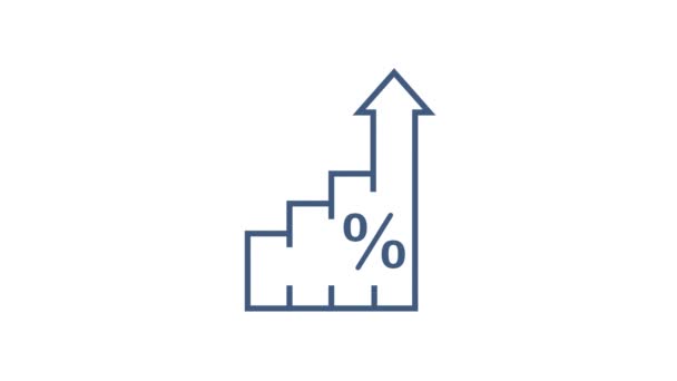 Geld, Finanzen und Zahlungen. Umrisse des Websymbols festlegen. Bewegungsgrafik. — Stockvideo