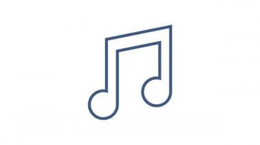 Düz stil müzik ikonu. Müzik, ses, plak ikonu. Hareket grafikleri.