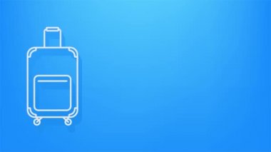 Tekerlekli plastik bavul kullan. Hareket grafikleri.