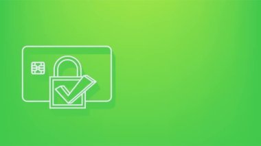 Kredi kartı işlemleri güvende. Ödeme koruma konseptleri, güvenli ödeme. Hareket grafikleri.