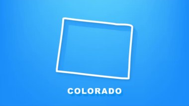 Colorado eyalet haritası animasyonu. Hareket grafikleri.