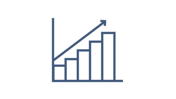 Money, finance and payments. Set outline web icon. Motion graphics. — Stock Video