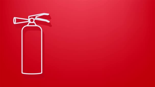 Fire extinguisher protection. Motion graphics. — Stock Video