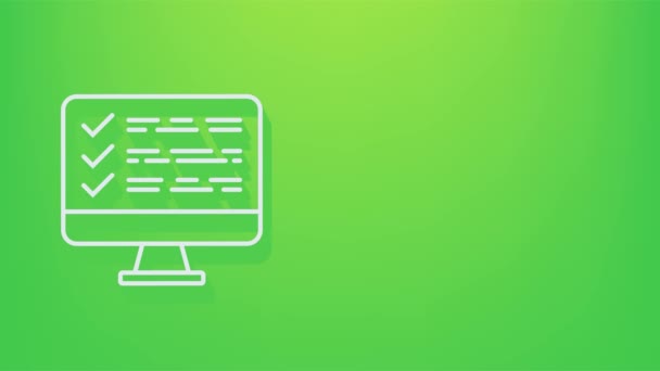 Pesquisa online, checklist, ícone do questionário. Negócios de feedback. Gráficos de movimento. — Vídeo de Stock