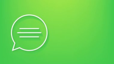 Akıllı telefon ekranında Sohbet Mesajı Bubbles. Sosyal ağ. Mesajlaşma. Hareket grafikleri.