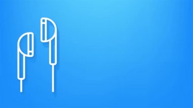 Düz stil müzik ikonu. Müzik, ses, plak ikonu. Hareket grafikleri.