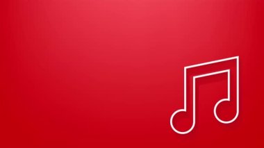 Düz stil müzik ikonu. Müzik, ses, plak ikonu. Hareket grafikleri.