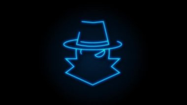 Siber saldırı. Balık oltası, dizüstü bilgisayar, internet güvenliği ile veri işleme. Hareket grafikleri.