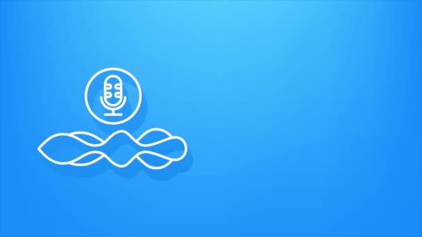Podcast. Badge, icoon stempel logo. Bewegingsgrafiek. — Stockvideo