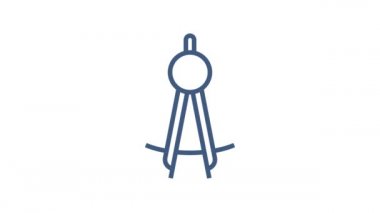 Mobil uygulama tasarımı için simge eğitimini ayarla. Çevrimiçi rota simgesi ayarlandı. Çevrimiçi eğitim, eğitim. Hareket grafikleri.