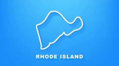Rhode Island eyalet haritası animasyonu. Hareket grafikleri.