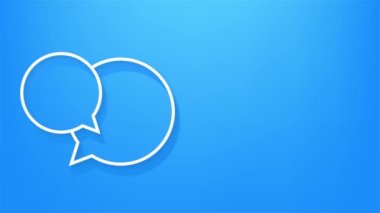 Akıllı telefon ekranında Sohbet Mesajı Bubbles. Sosyal ağ. Mesajlaşma. Hareket grafikleri.