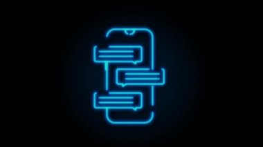 Akıllı telefon ekranında Sohbet Mesajı Bubbles. Sosyal ağ. Mesajlaşma.