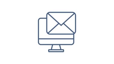 E- posta bildirim konsepti. Yeni e-posta. E-posta Pazarlama. Bilgilendirme zili. Hareket grafikleri.