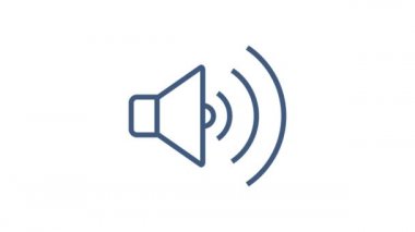 Düz stil müzik ikonu. Müzik, ses, plak ikonu. Hareket grafikleri.