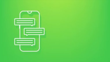 Akıllı telefon ekranında Sohbet Mesajı Bubbles. Sosyal ağ. Mesajlaşma.