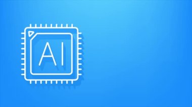 Yapay Zeka İniş sayfası. Ai simgesi. Hareket grafikleri.