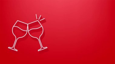 Şarap kadehi ikonu. Kadeh işareti. Hareket grafikleri.