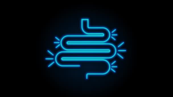 Colitis de desenho médico. Gastroenterologia. Desenho de ícone de constipação intestinal. Saúde. Gráficos de movimento. — Vídeo de Stock