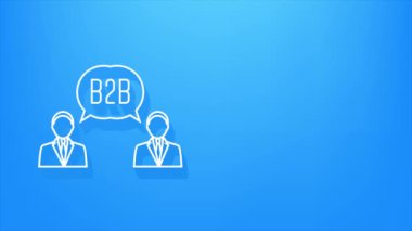 B2B satış elemanı ürün satıyor. İş satışları, B2B satış metodu. Hareket grafikleri.
