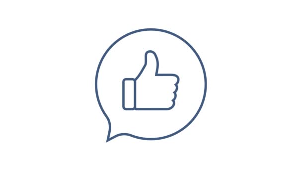 Like, Recommend, feedback. Social network post. Social media like. Motion graphics. — Stock Video