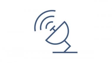 Beyaz arka planda teknoloji simgesi. Bilgi teknolojisi. Dijital iletişim. Aygıt simgesi. Genel ağ bağlantısı. Hareket grafikleri.