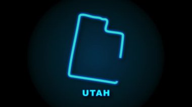 Utah eyalet haritası animasyonu. Hareket grafikleri.