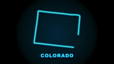 Colorado eyalet haritası animasyonu. Hareket grafikleri.