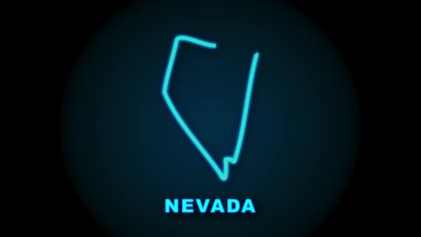 Nevada eyalet haritası animasyonu. Hareket grafikleri. — Stok video