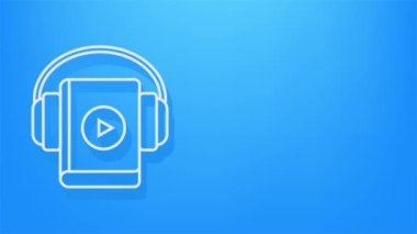 Web sayfası, afiş, sosyal medya için ses kitabı kavramı. Hareket grafikleri.